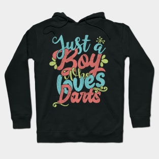 Just A Boy Who Loves Darts Gift graphic Hoodie
